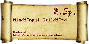 Misángyi Szilárd névjegykártya