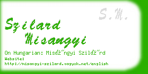 szilard misangyi business card